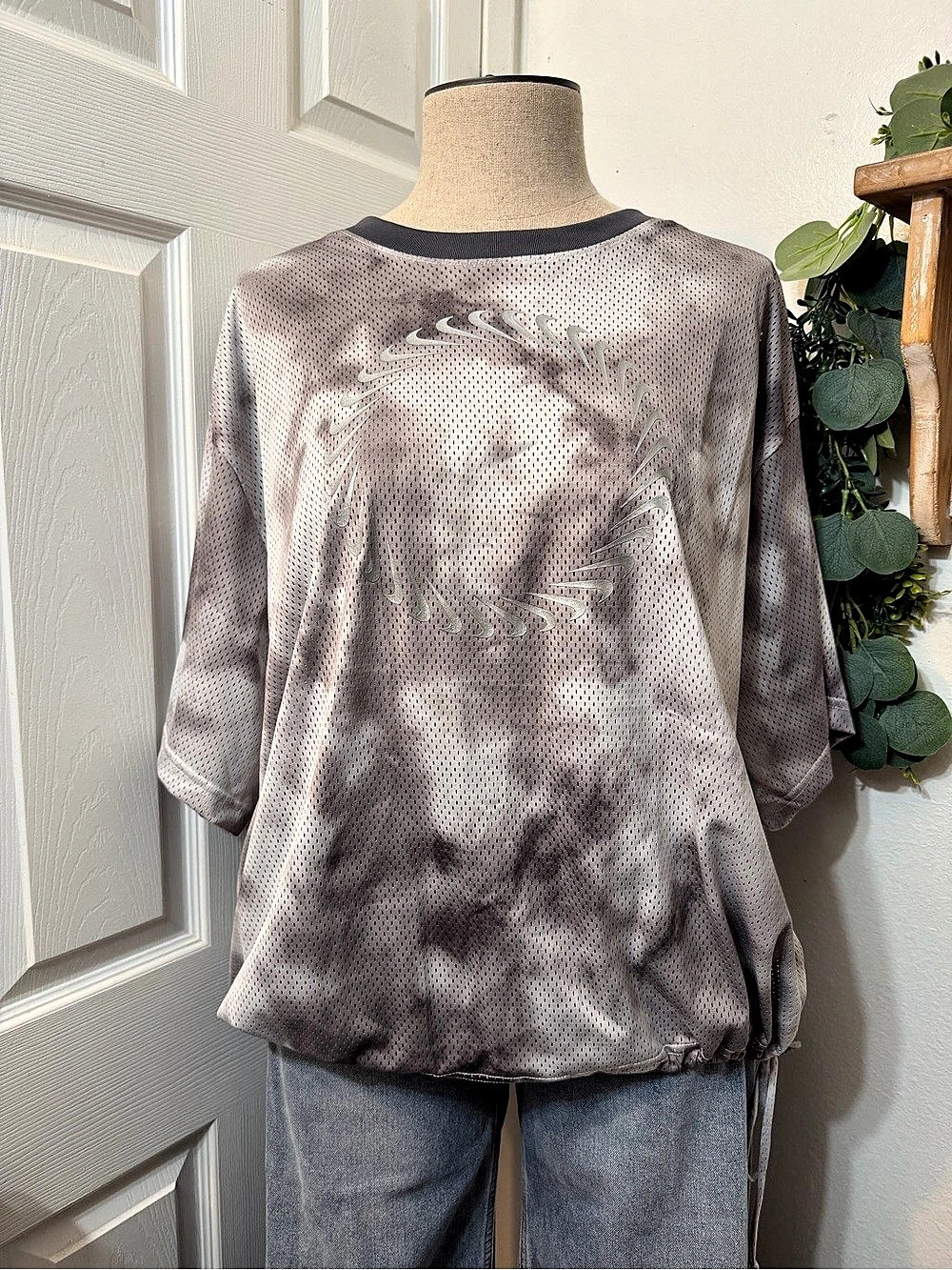 Nike Dri-FIT Mesh Jersey Top Gray 3X NWT